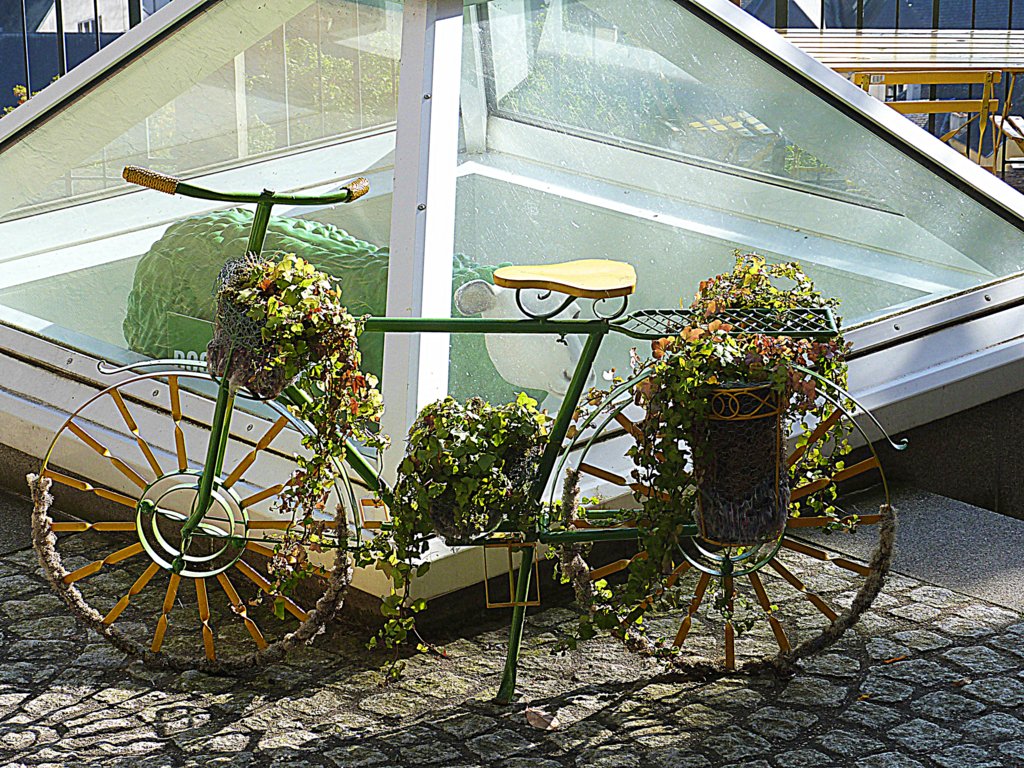 Fahrrad Blumenständer Blumenkorb