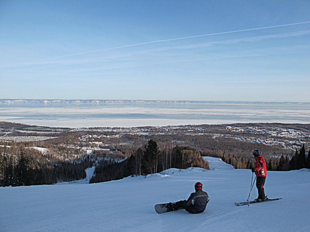 Der Blick über den Baikalsee beim Skifahren war schon ein echtes Highlight.