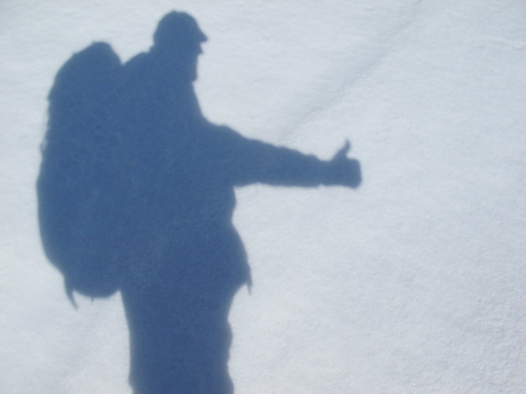 Der Schnee folgt mir auf meinen Reisen